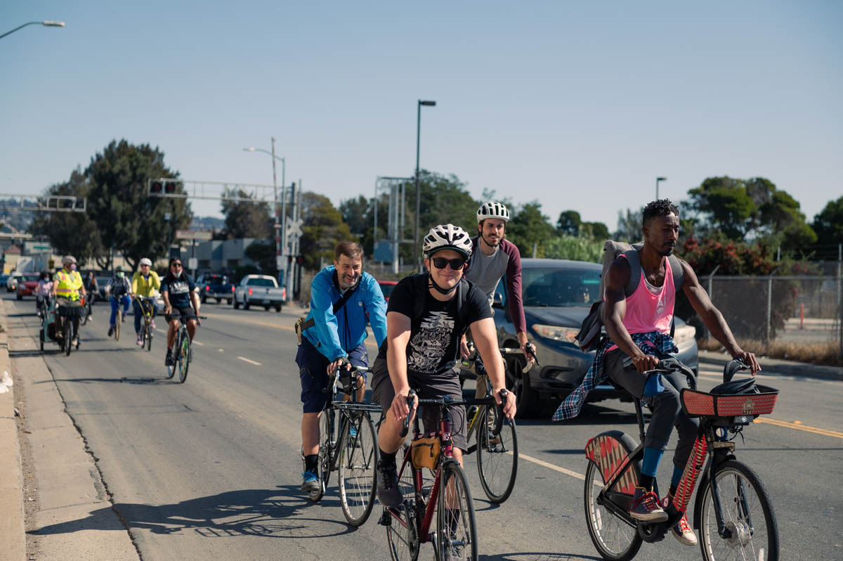 bicyclists on the road