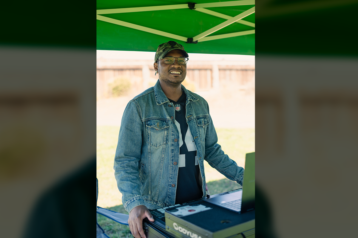 photo of DJ for party at a park on oakland shore