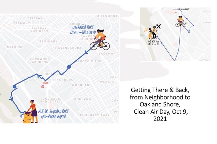 map of how to get to the shore from east oakland