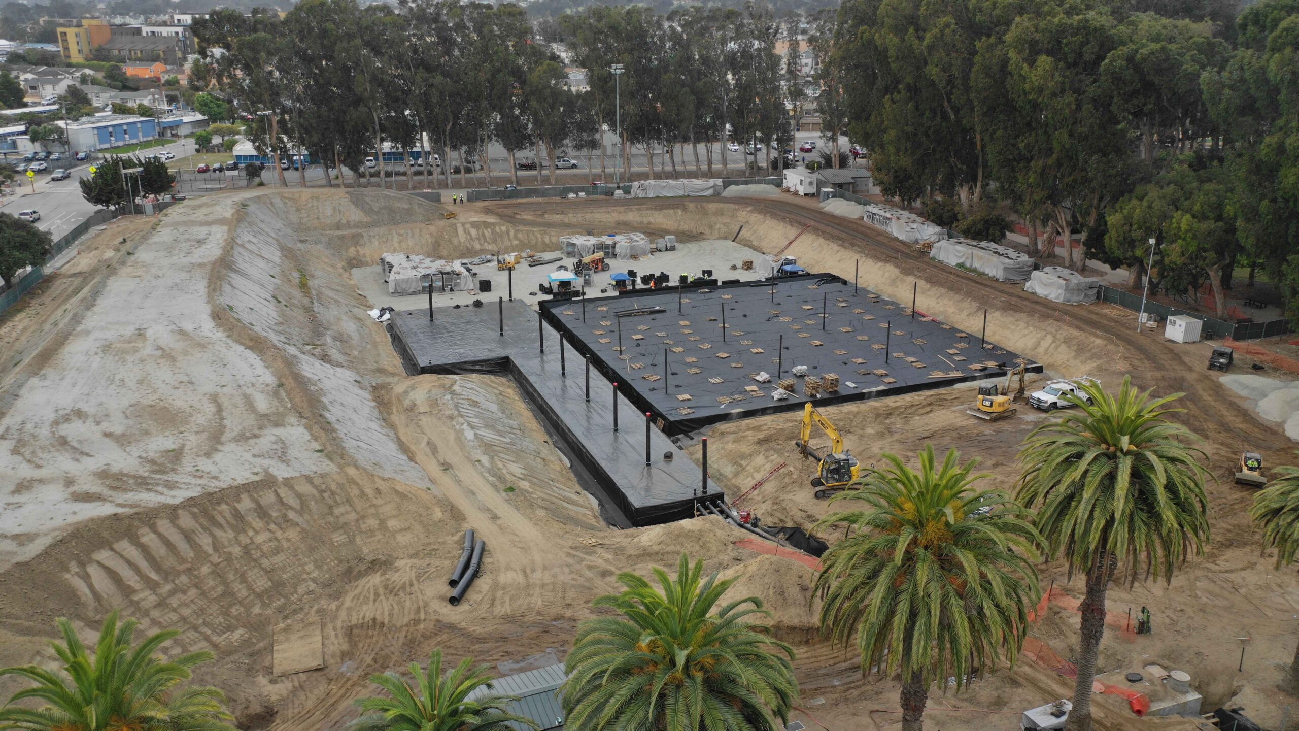 photo of construction of stormwater capture facility