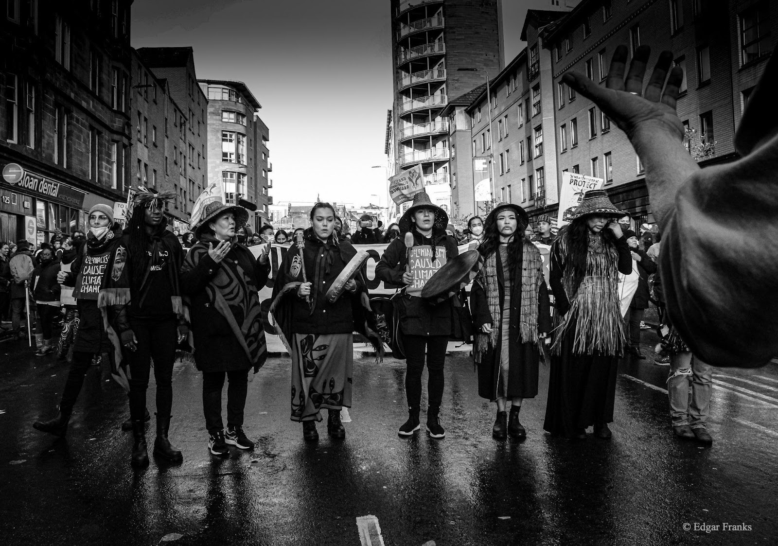 Activists marching in Glasgow at COP 26. Photo: Climate Justice Alliance.