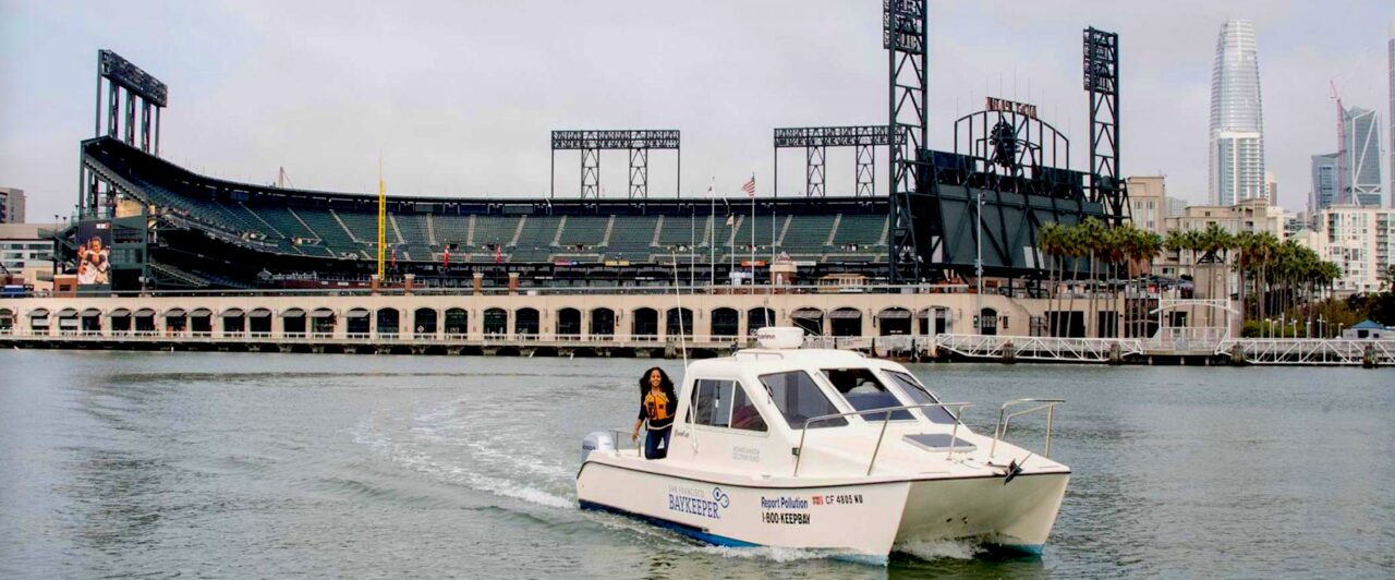 baykeeper boat photo at oracle stadium