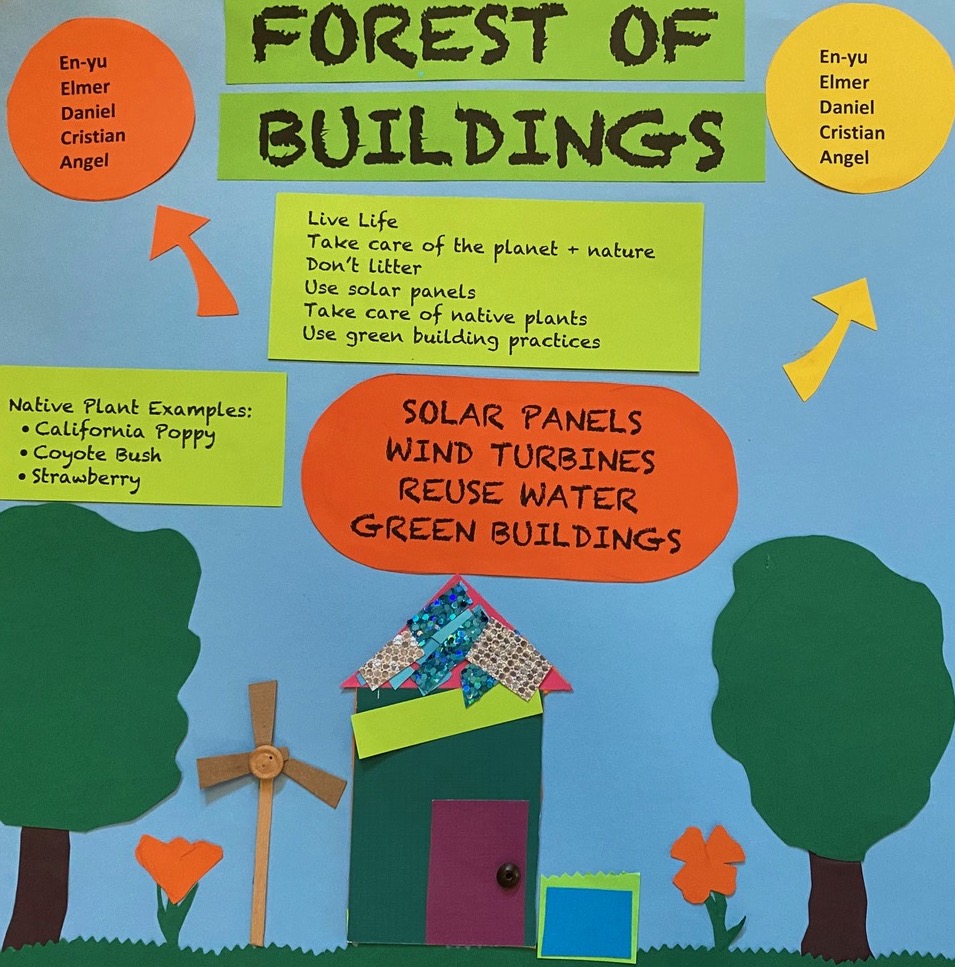 forest of buildings poster laurel dell students