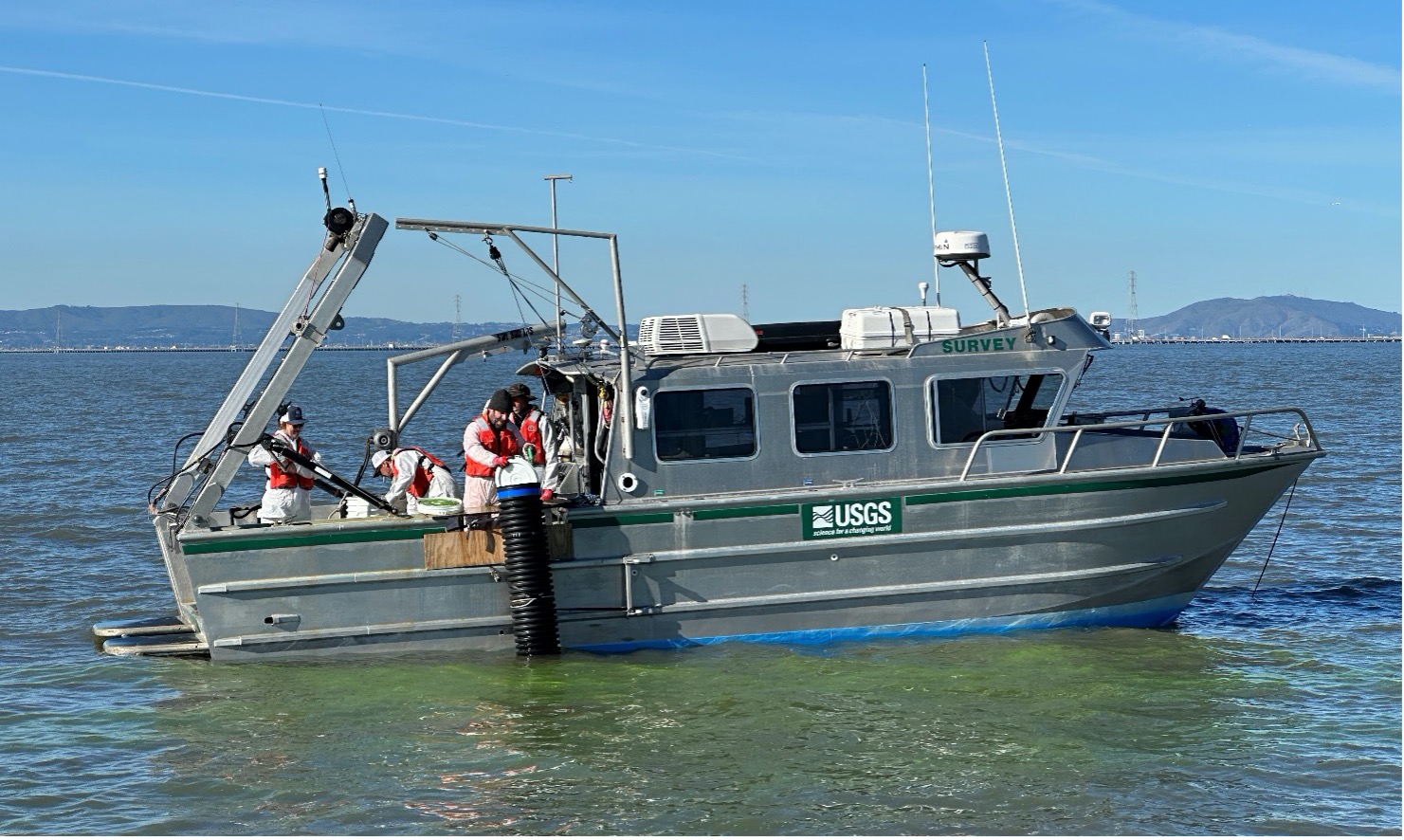 USGS research vessel in San Francisco Bay courtesy USGS.