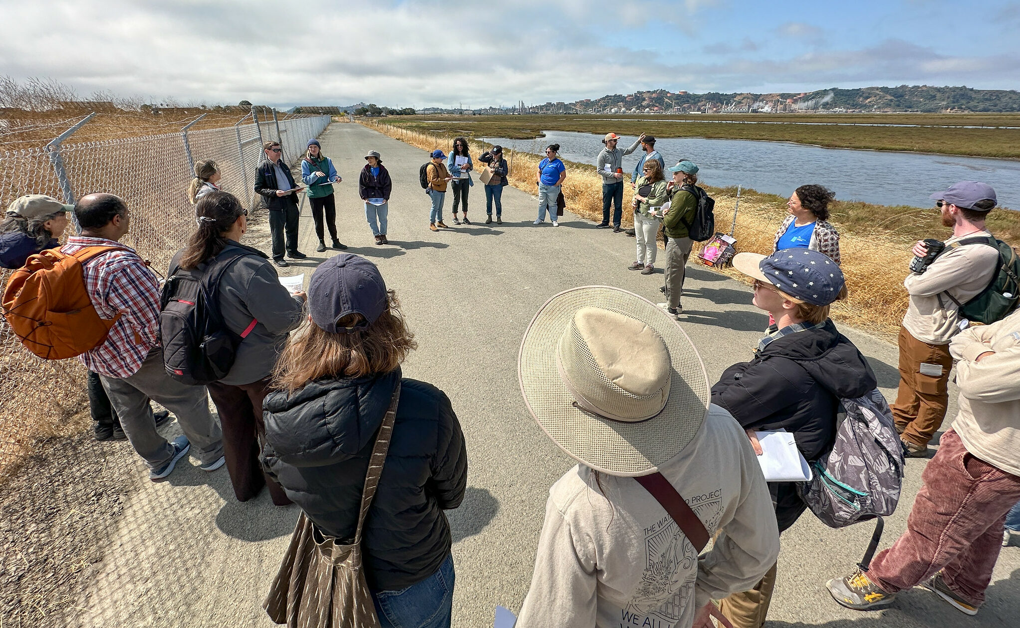 House calls in Richmond. A regional planning check in walk with a diverse group of planners, neighbors, and activists from Richmond this August. Photo: Karl Nielsen.